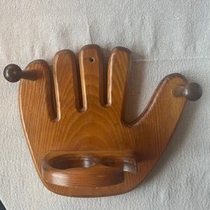 Wooden baseball holder ball bat and glove boy’s room sports home run gear